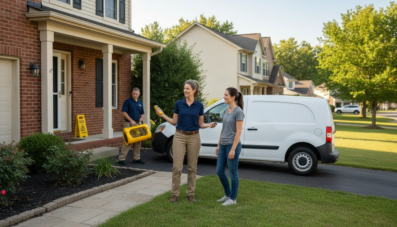 Residential water damage restoration in Pachuta, MS